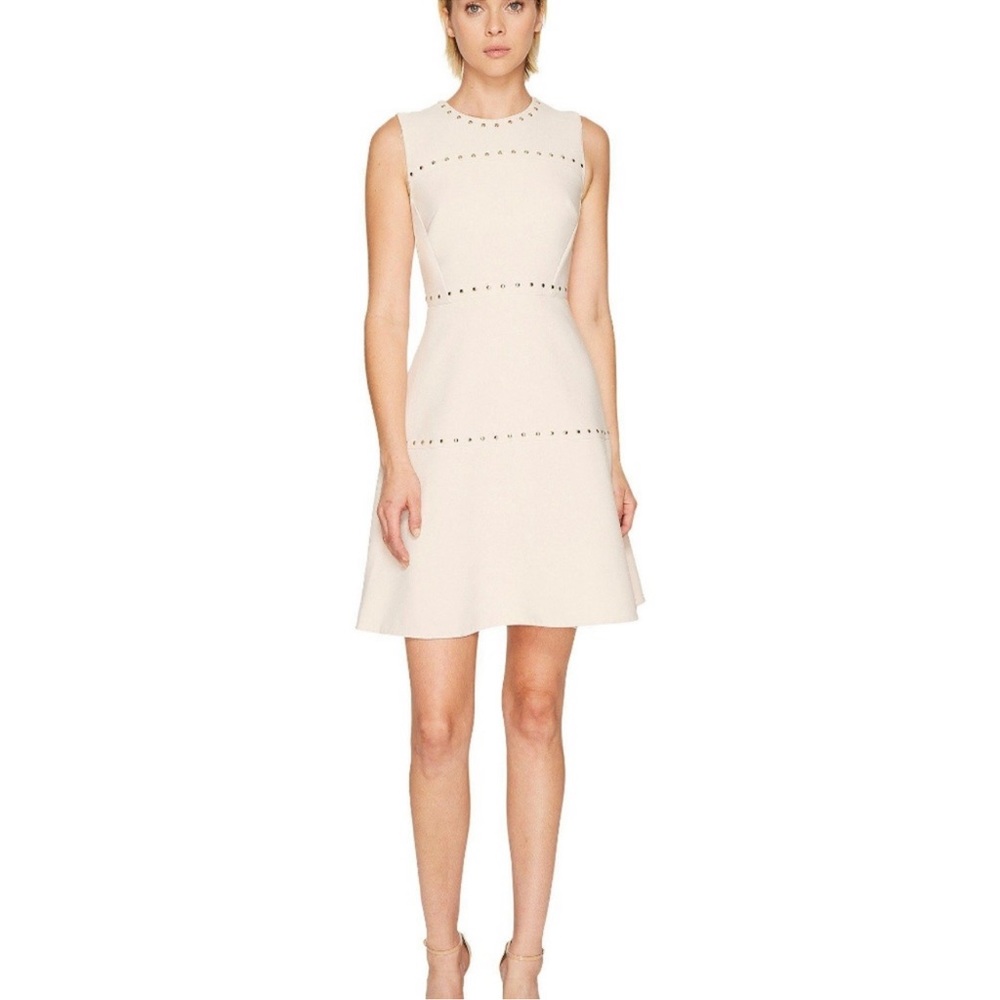 KATE SPADE Baja Bound Studded Crepe Dress in Rose Dew - NJMU7680- Sz 0